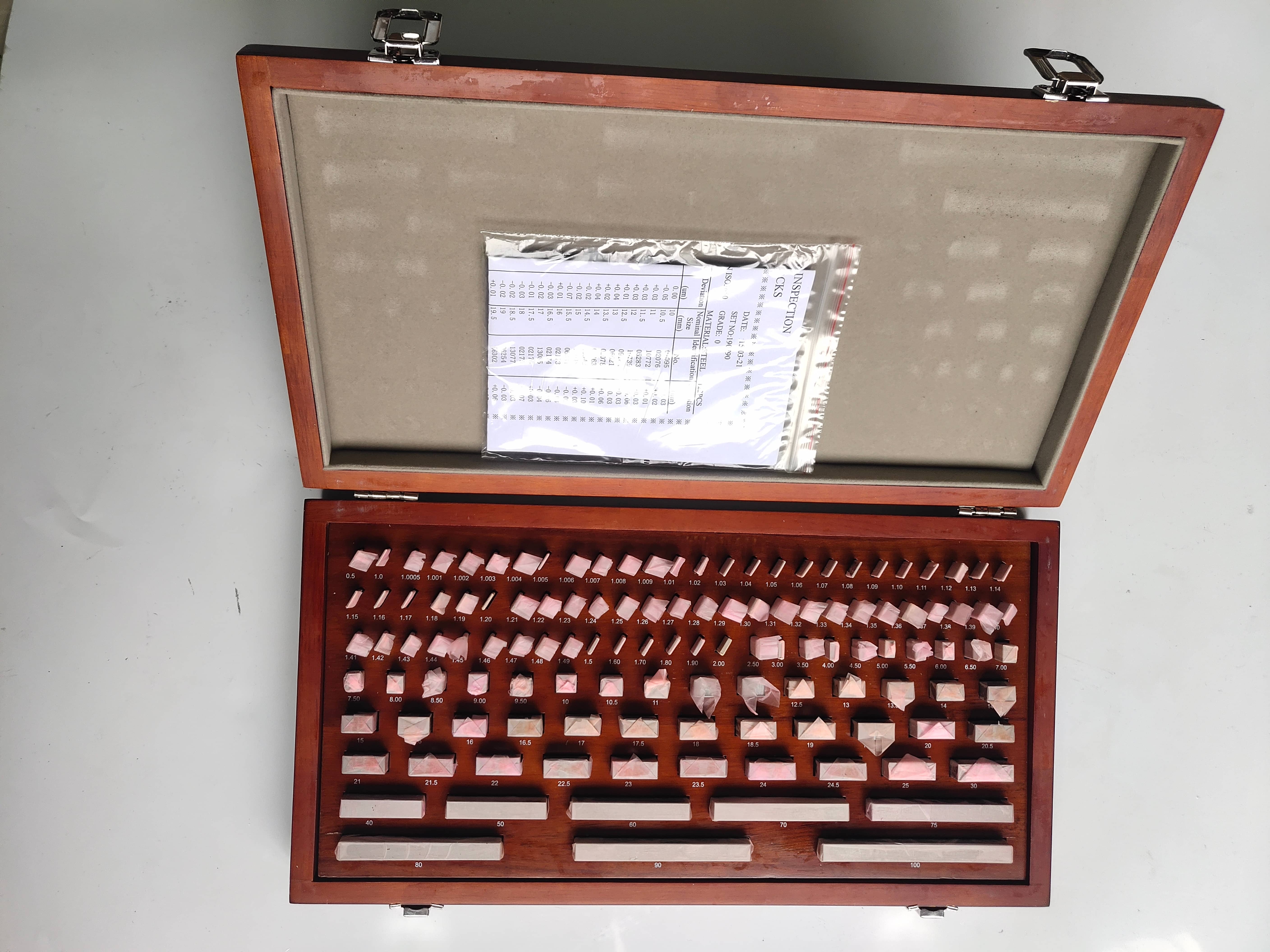 Grade 0 gauge block 122pcs