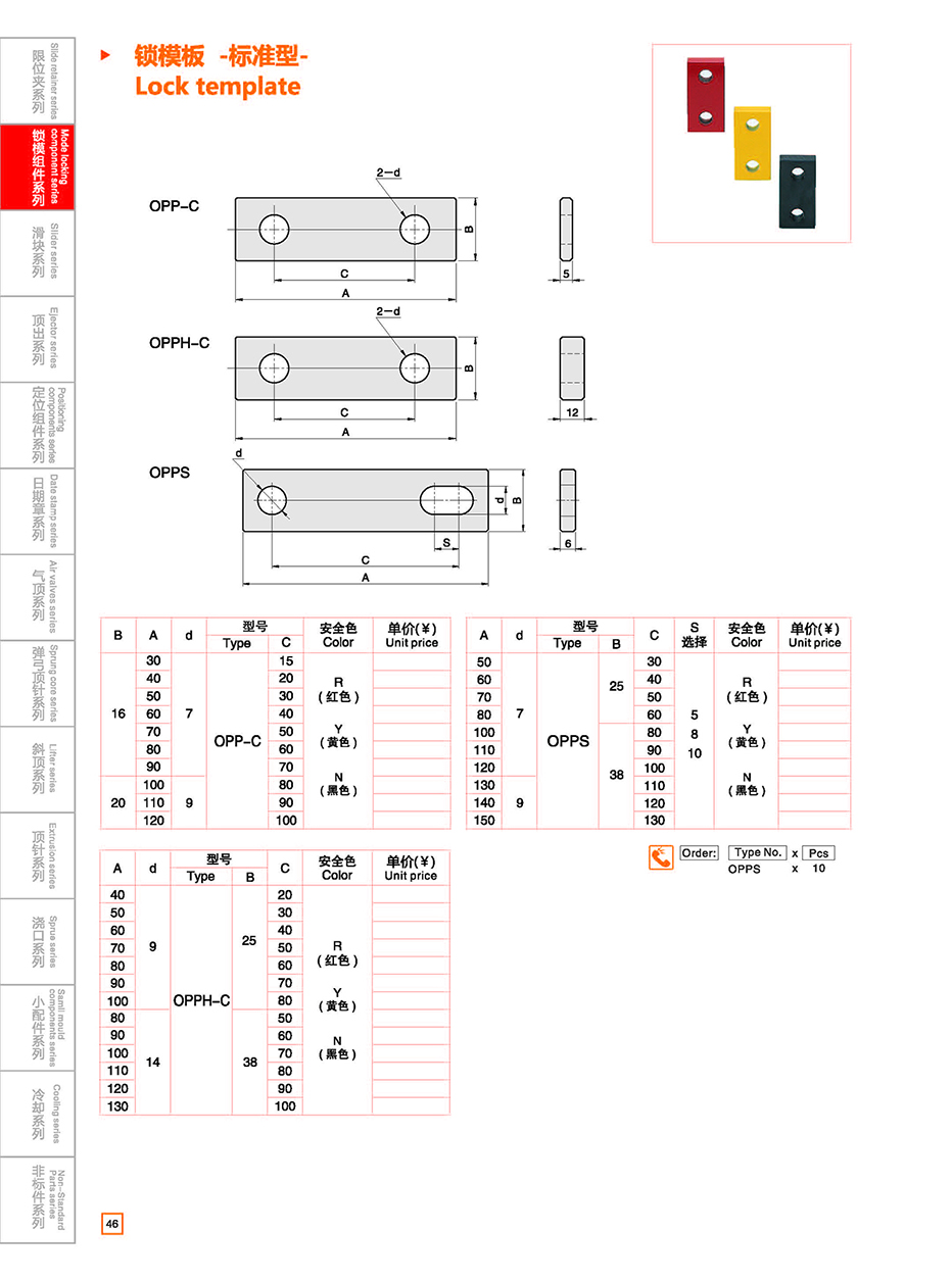Lock template (standard)-OPPS details