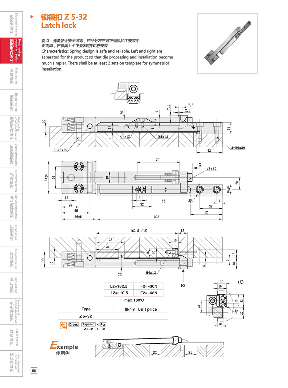 Latch lock Z5-32 details