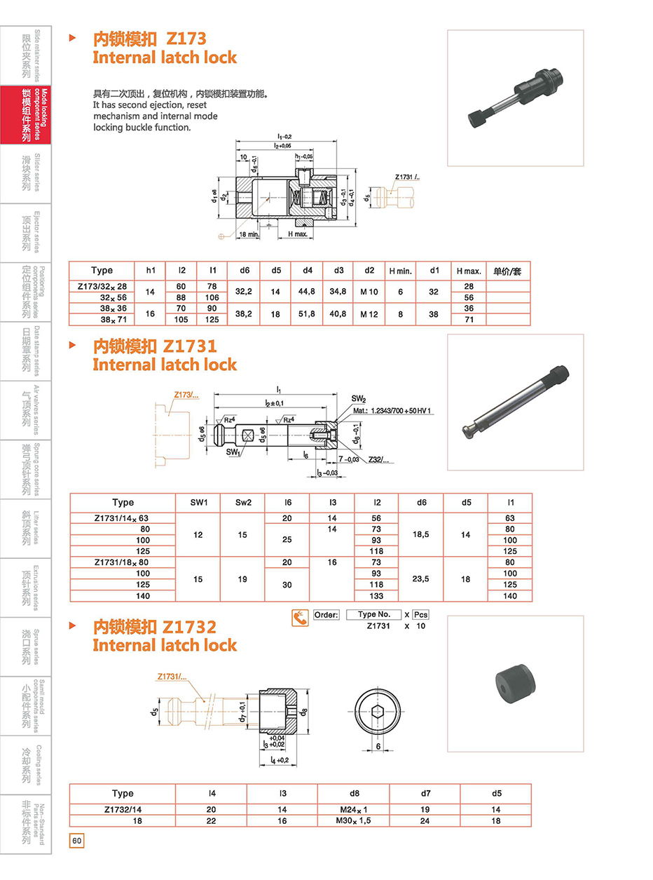 Latch lock Z173/Z1731/Z1732 details