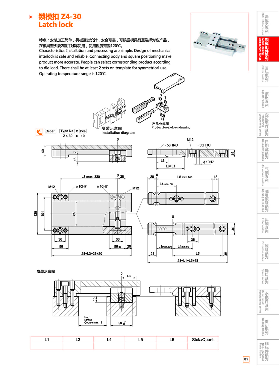 Latch lock Z4-30 details