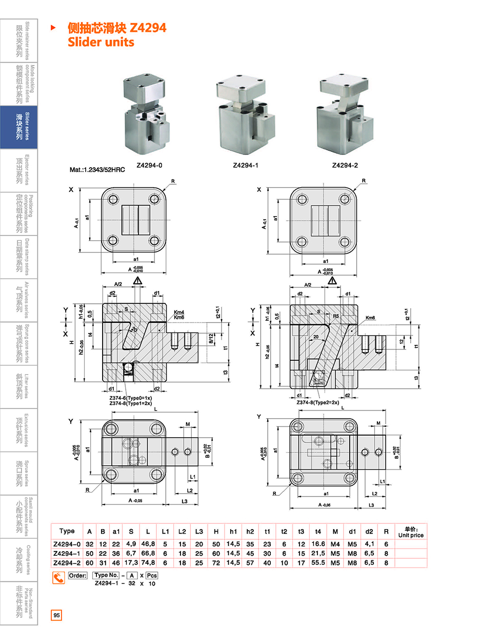 Slide units  Z4294 details