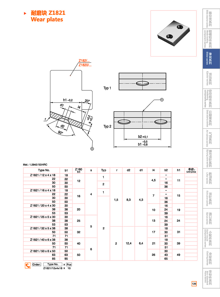 Wear plate Z1821 details
