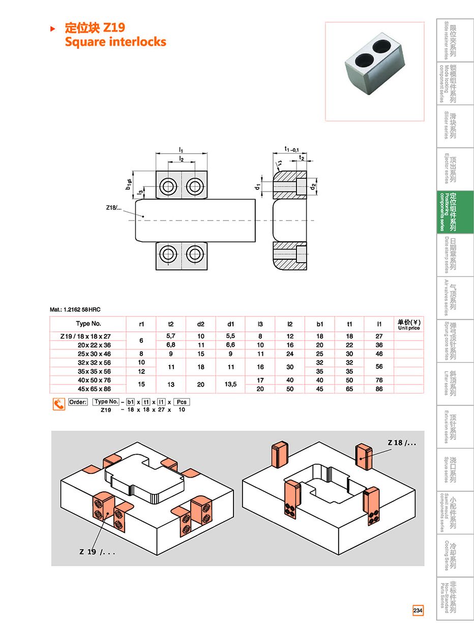 Square interlocks  Z19 details
