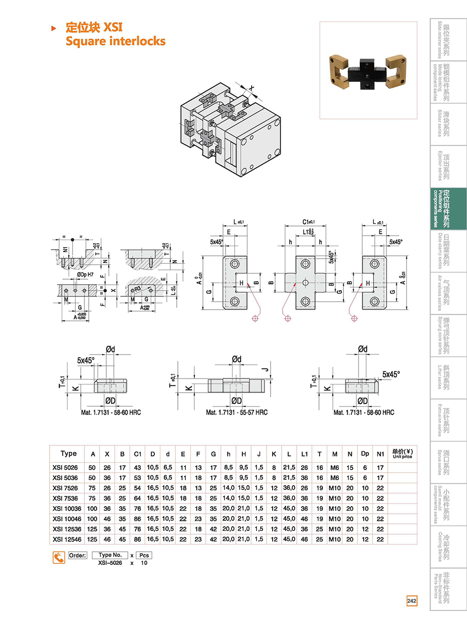 Square interlocks  XSI details