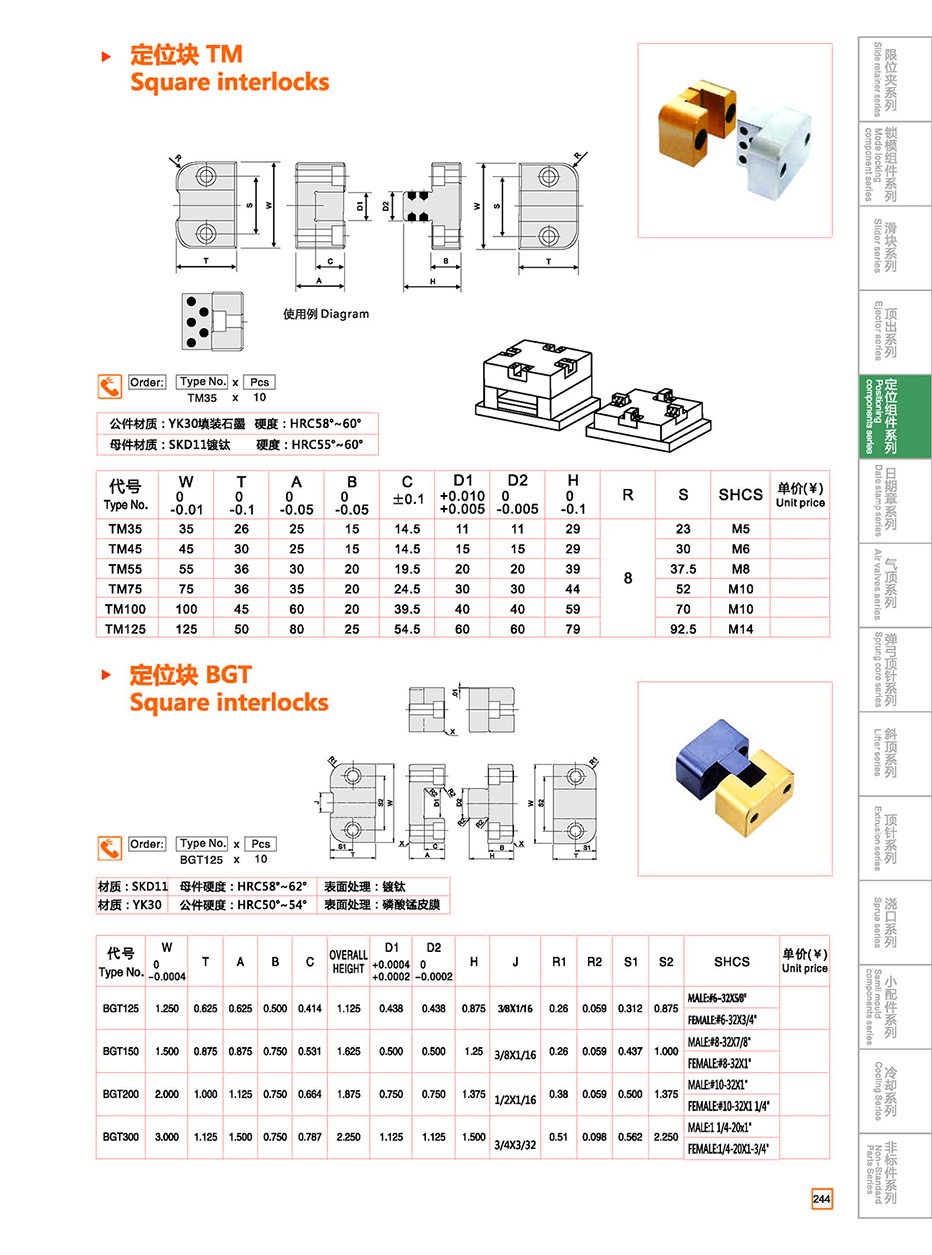 Square interlocks  TM details
