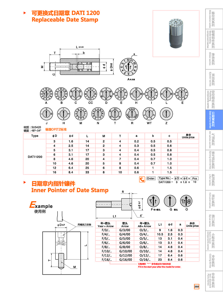 Replaceable Date Stamp DATI 1200 details