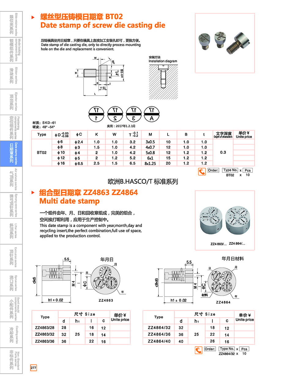Combined date stamp ZZ4863/ZZ4864 details